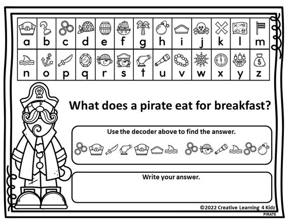 Pirate Secret Code and Decoder