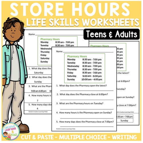 Life Skills Reading Medicine Labels Worksheets Special Etsy