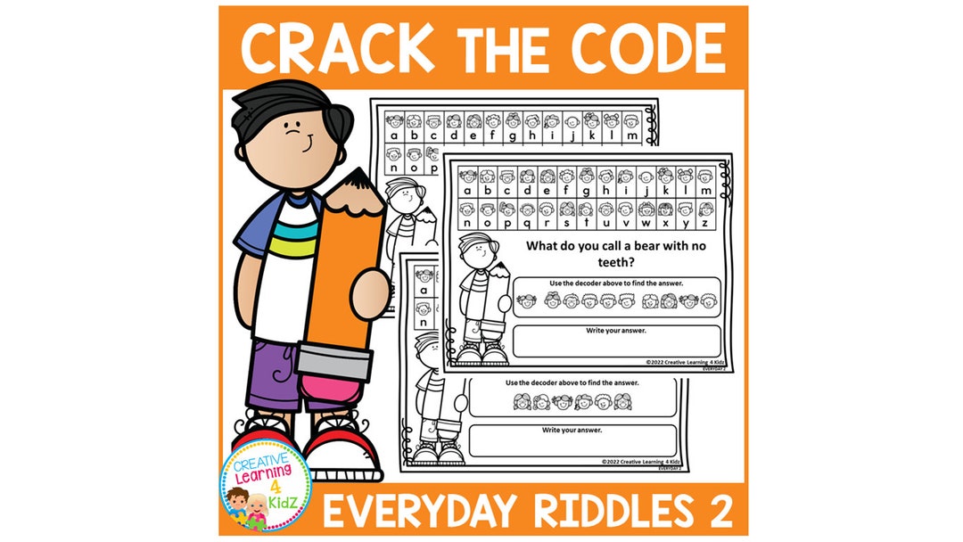Crack the Code: Everyday Riddle Worksheets Set 2 – Fun Decoder Puzzles ...