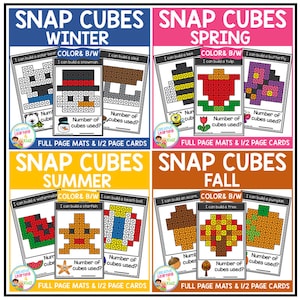 Snap Cubes Activity - Seasons Bundle