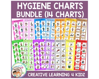 Hygiene Charts Bundle tägliche Leben Fähigkeiten visuelle Zeitpläne Sonderpädagogik