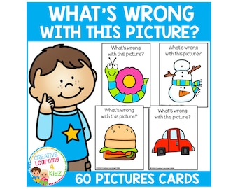 What's Wrong With This Picture Cards for Critical Thinking Visual Discrimination