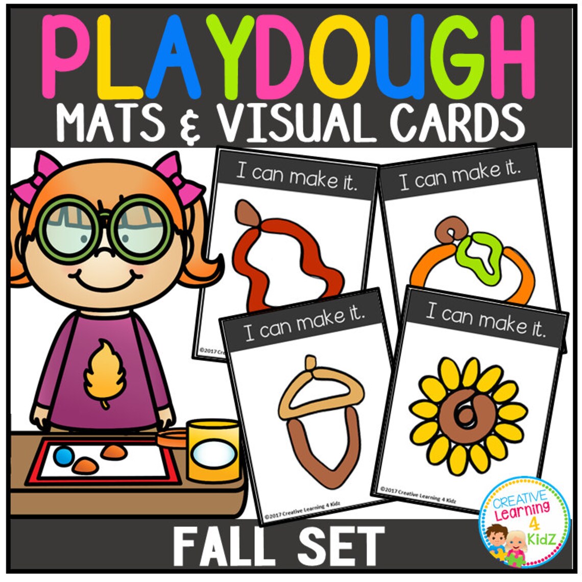 Visual Card Table Mat Eyfs Seasonal Playdough Mats & Visual Cards Bundle for Hands-on Dough Play ...