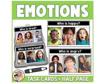 Emotions & Feelings Task Cards Social Emotional Learning Special Education