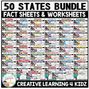 Bundel met factsheets en werkbladen: 50 staten
