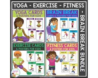 Yoga - Brain Break - Exercise - Fitness Card Bundle