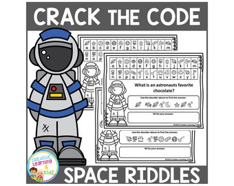 Crack the Code Space Riddles – Secret Decoding Worksheets for Kids
