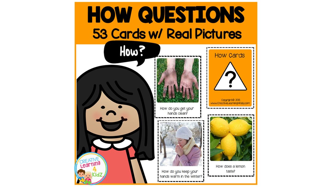 How Question Cards WH Questions Speech Therapy Autism Special Education ...