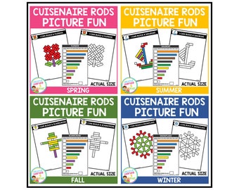 Cuisenaire Rods Seasons Activities Bundle Fine Motor & Spatial Awareness Mats