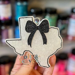 Texas State Car Freshie, Bow, Air Freshener Scent, Freshy