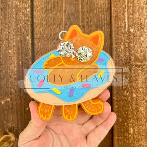 Cat Donut Floatie Freshie, Air Freshener Scent, Summer, Pool , Kitty
