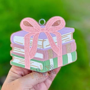 Books with Bow Car Freshie: Scented Car Air Freshener