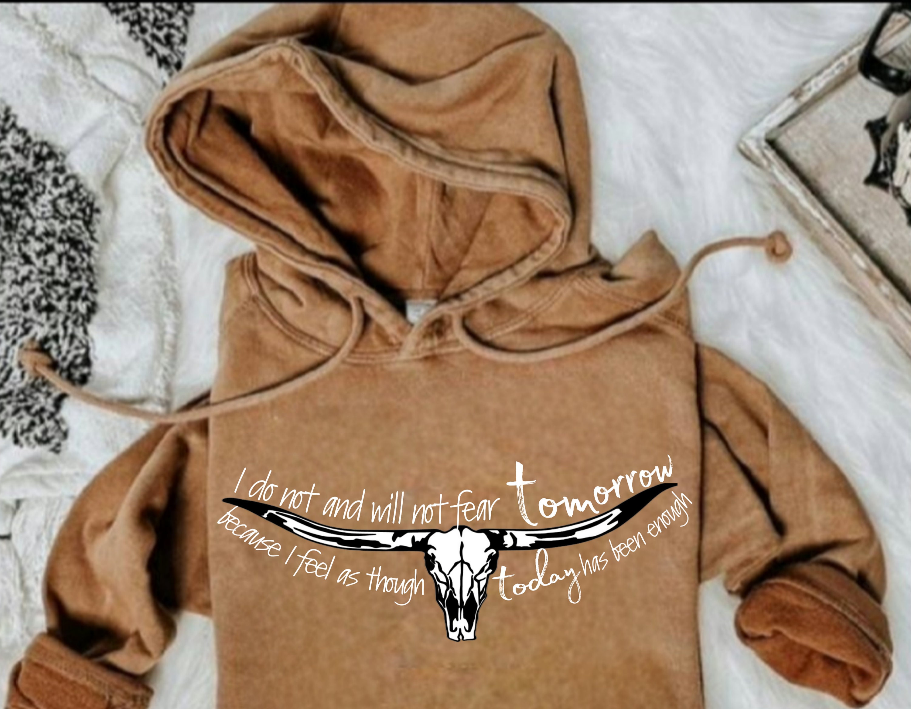 Will Not Fear Tomorrow, Today Has Been Enough, Western, Bull Skull