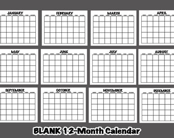 BLANK CALENDAR | PRINTABLE | Black & White Calendar | School Planner | Homeschool Calendar | Homeschool Planner | Printable Schedule