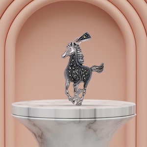 Silver Horse Pendant Equus - Horse Necklace - Horse Head Pendant - Equine Jewelry - Equestrian Jewelry - Horse Themed Jewelry - Gift Idea