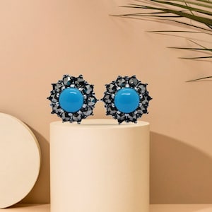 Sparkling Marcasite Earrings, Sterling Silver Earrings with Marcasite, Stud Earrings, Silver Stud Earrings, Beautiful Earrings, Silver Studs