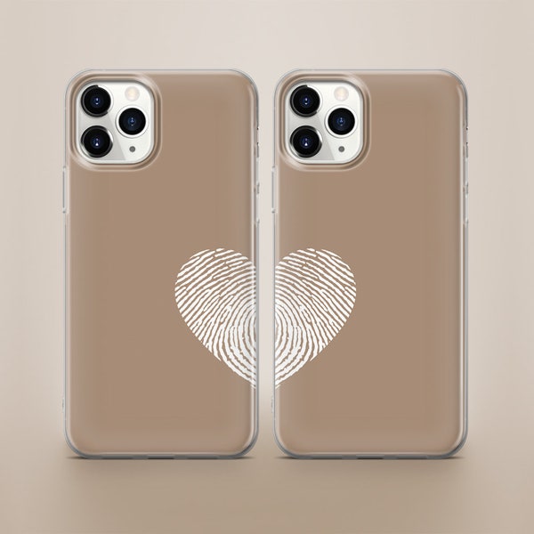 Coque de téléphone assortie pour Couple, compatible avec iPhone 15 14 13 12 11X8 Samsung A14 S23 A73 A53 Huawei P40 Pixel 8 7 6 6 Pro