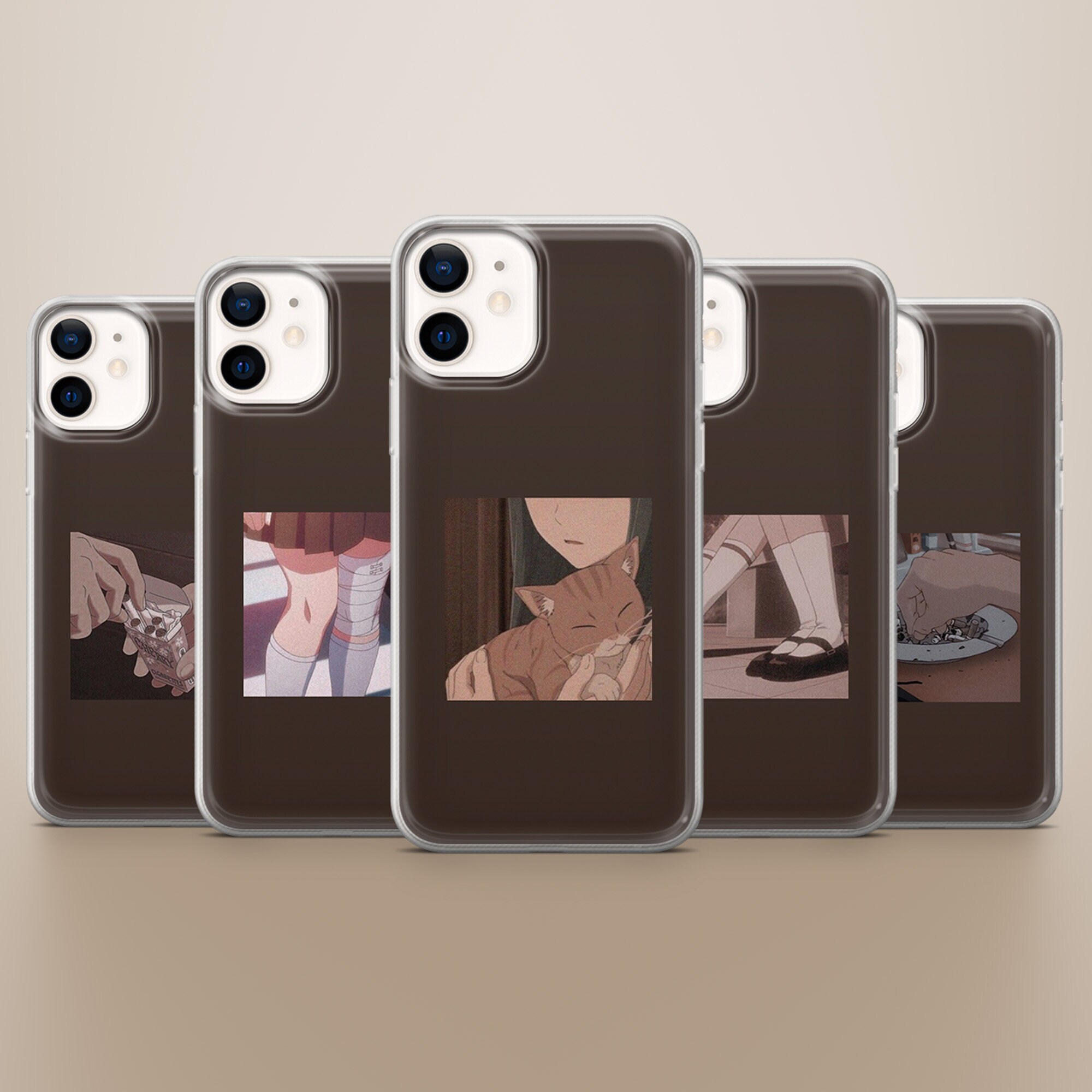 Anime Aesthetic Pictures On The Phone Case Iphone 13 12 11 Etsy