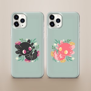 Axolotl Phone Case Matching Phone Cover Fit For iPhone 15 14 13 12 11 X 8 Samsung A14 S23 A73 A53 Huawei P40 Pixel 8 7 6 6 Pro