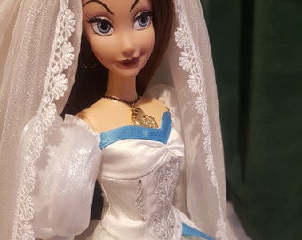 Disney limited edition doll Vanessa head + Ariel wedding dress 17" custom