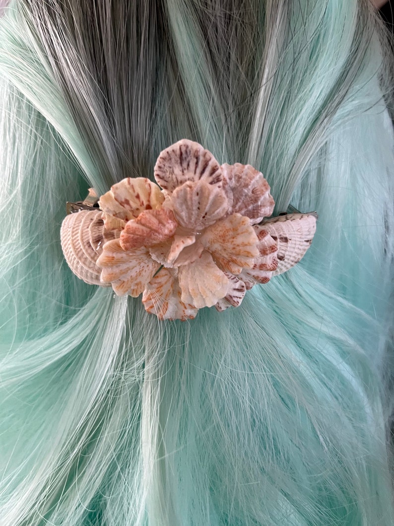 Shell Barrettes Natural Seashell Barrette - Etsy