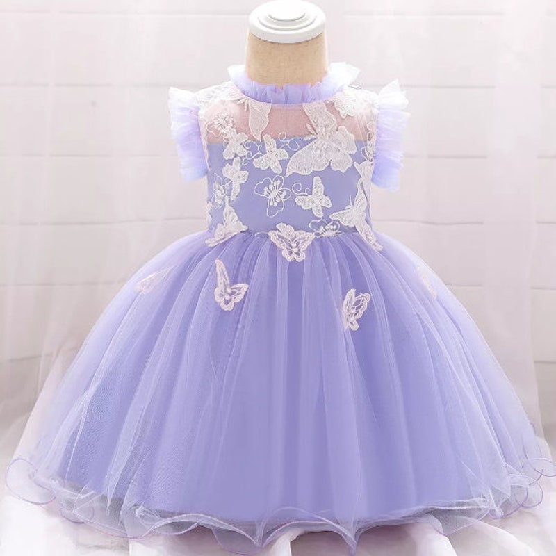 Baby Butterfly Sequins Dress Rainbow