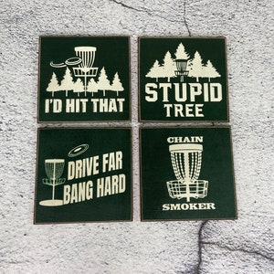 Dont Do Stupid Shit Love Dad Novelty Circle Coaster Set of 4