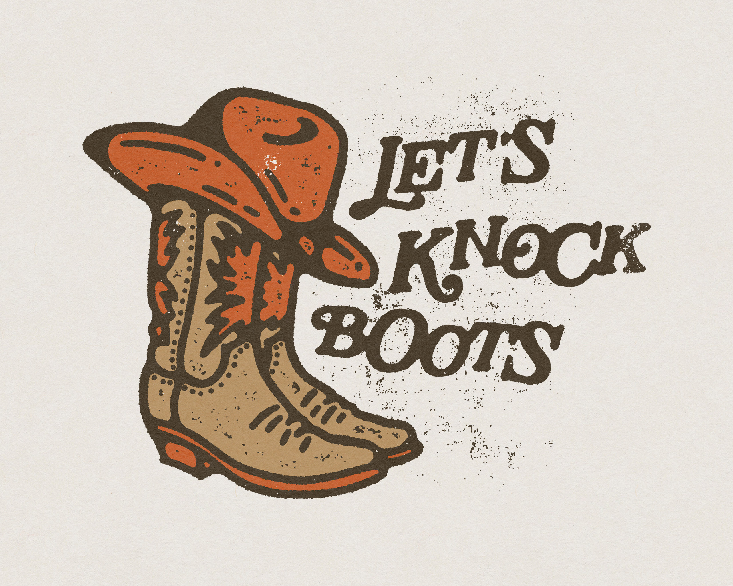 Let's Knock Boots Funny Country Western Cowboy Boots for Etsy