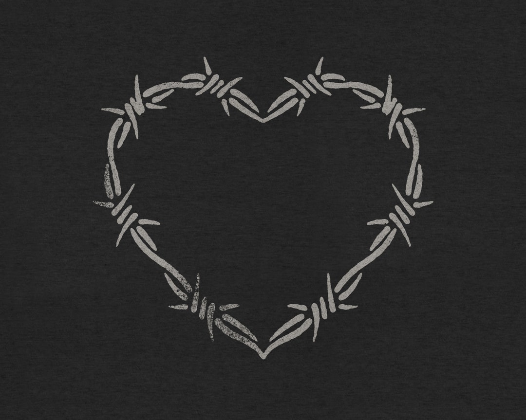 Love Hurts Barbed Wire Heart Transparent PNG Digital Download - Etsy