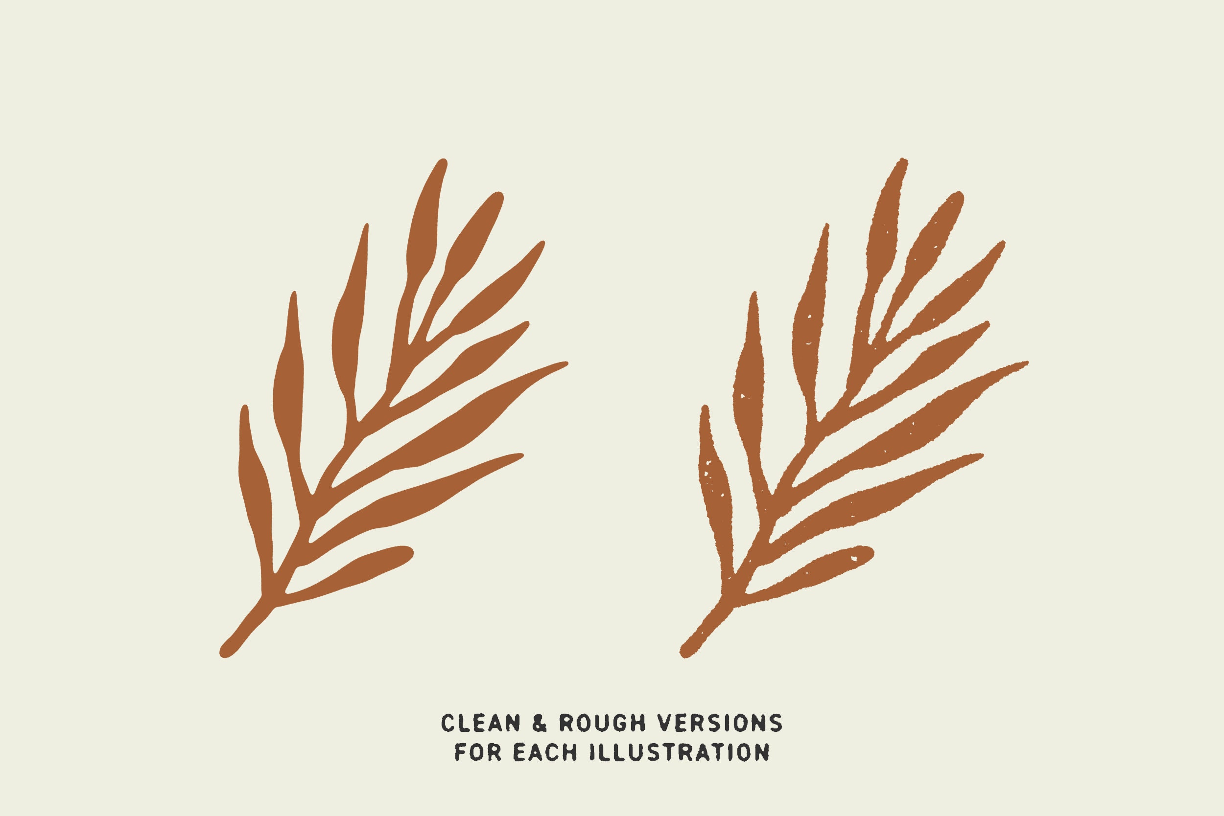 Organic Leaves SVG Vector Illustration Instant Digital Download for ...