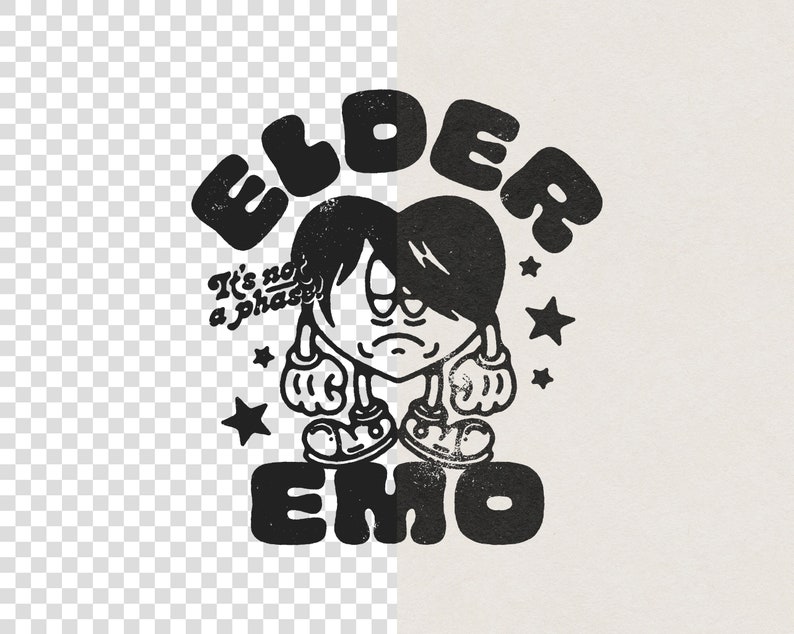 Elder Emo Emo Night Emo Prom Funny and Humorous Retro Vintage - Etsy