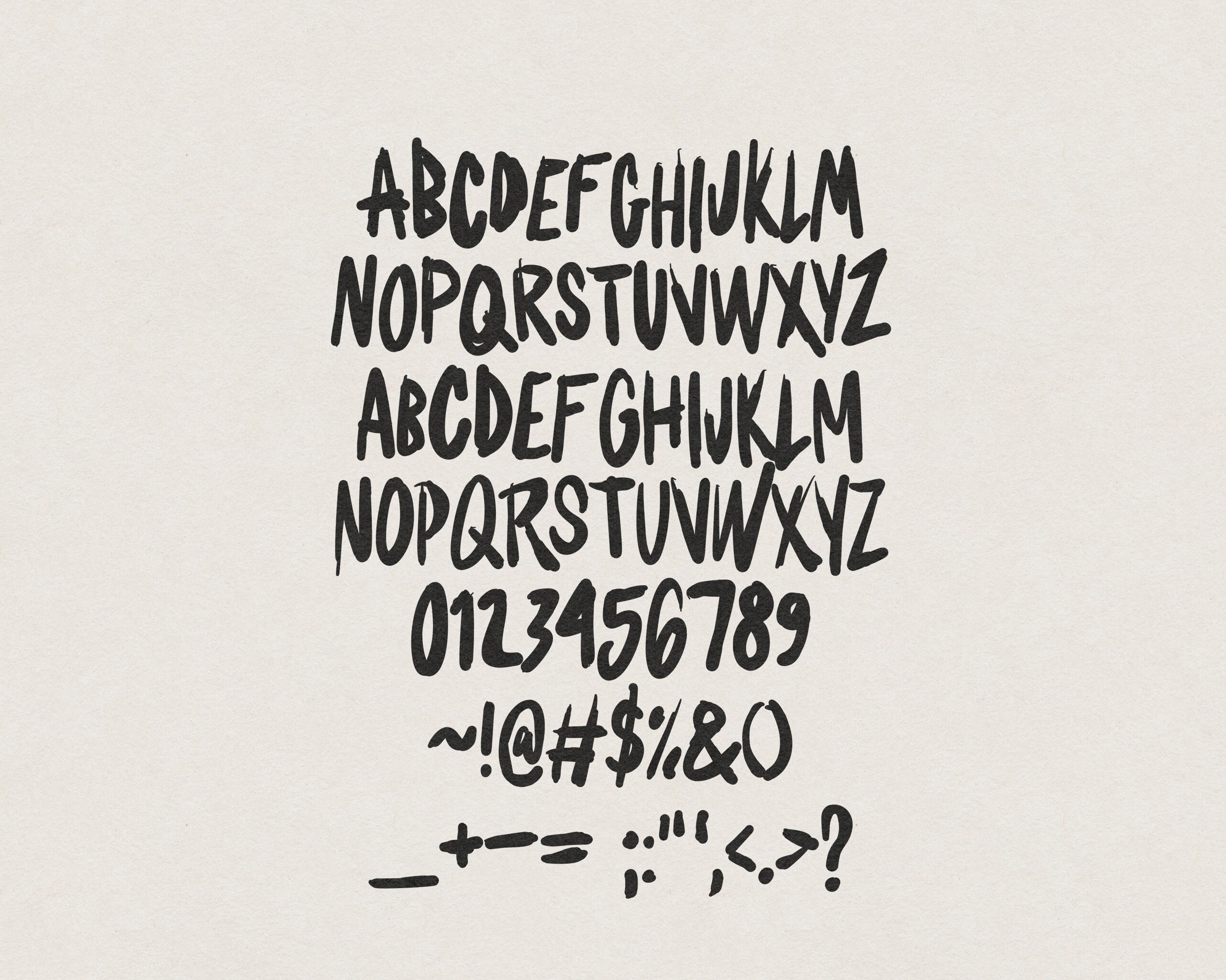 Fat Hand: Trendy Handwritten Font | Modern Calligraphy, Brush, Script ...
