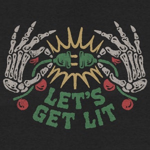 Let's Get Lit Skeleton Christmas Lights Christmas Vacation Transparent PNG Digital Download