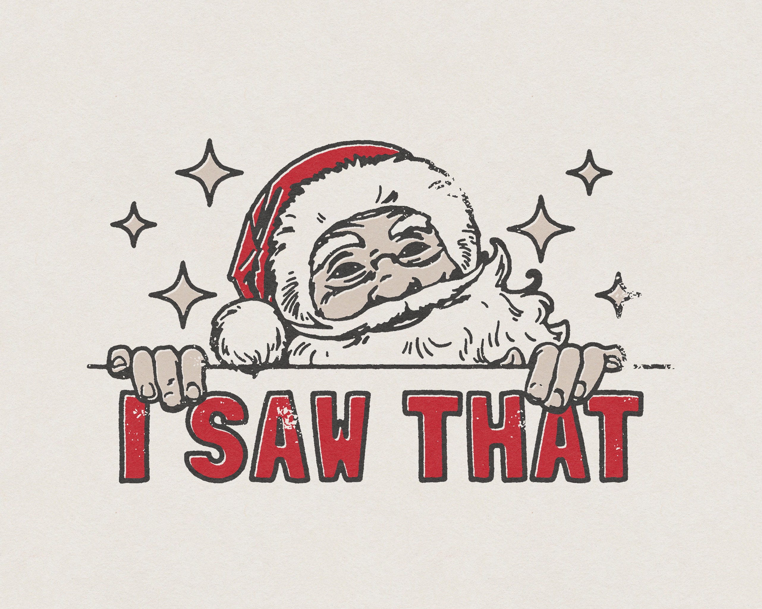 Santa I Saw That Funny Vintage Retro Christmas SVG Digital - Etsy