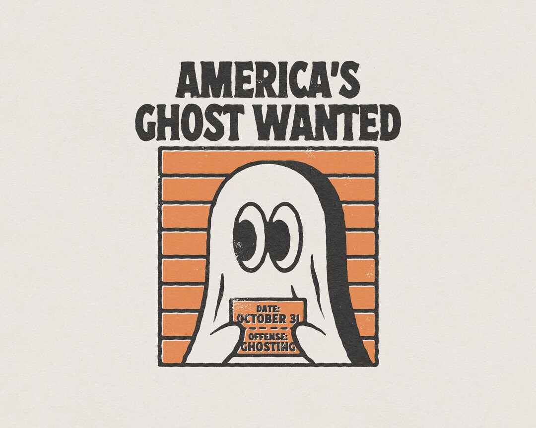 America's Ghost Wanted Cute Halloween Criminal October 31 Funny and