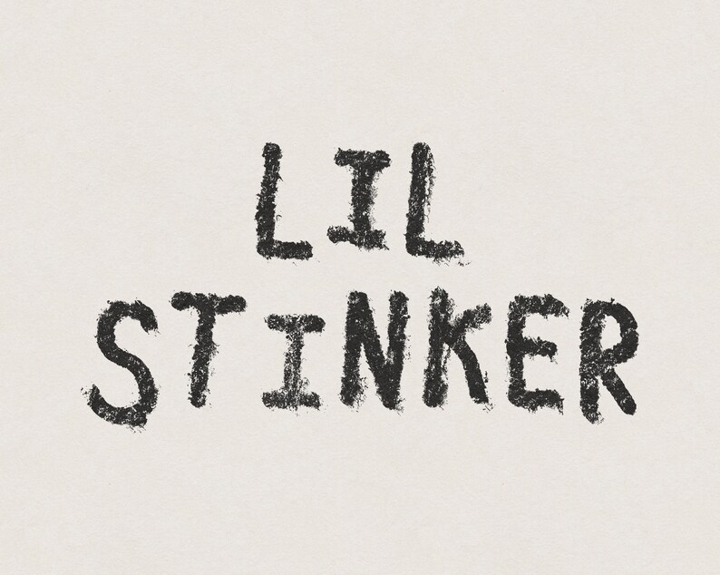 Lil Stinker Cute and Funny Minimal Children's, Kid's, Toddler's Crayon ...