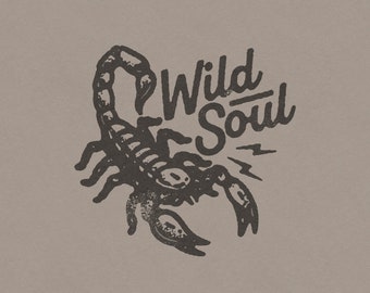 Wild Soul Western Cowboy Scorpion Desert Transparent PNG Digital Download