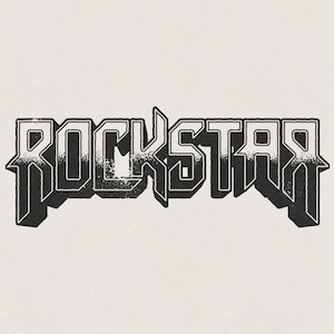Rockstar Rock N Roll, Metal, & Punk Concert and Festival Phrase and Saying Vintage T-Shirt Graphic Transparent PNG Digital Download