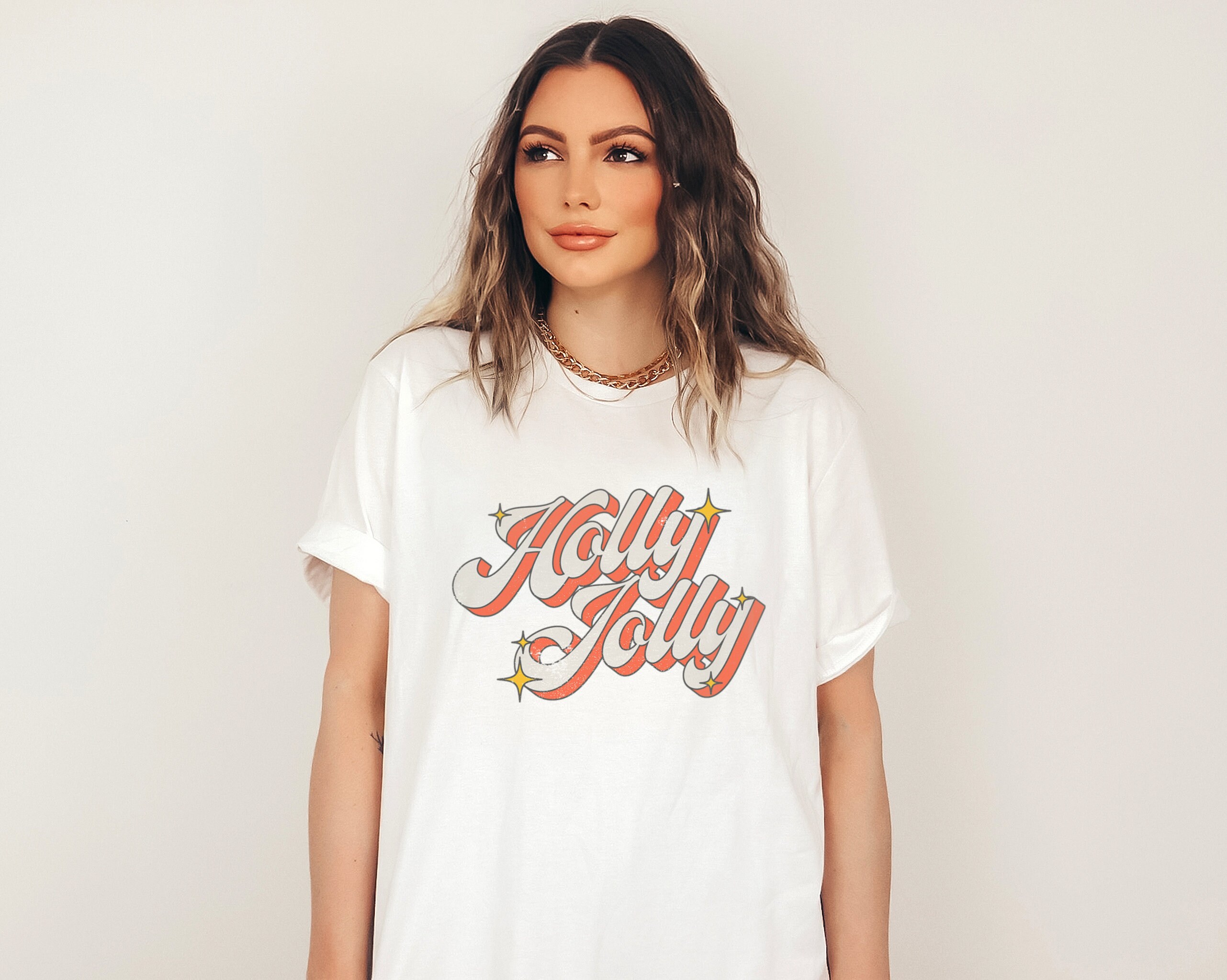 Jolly Christmas Script Holly Jolly Script Retro Vintage Minimalist Christmas Transparent PNG ...
