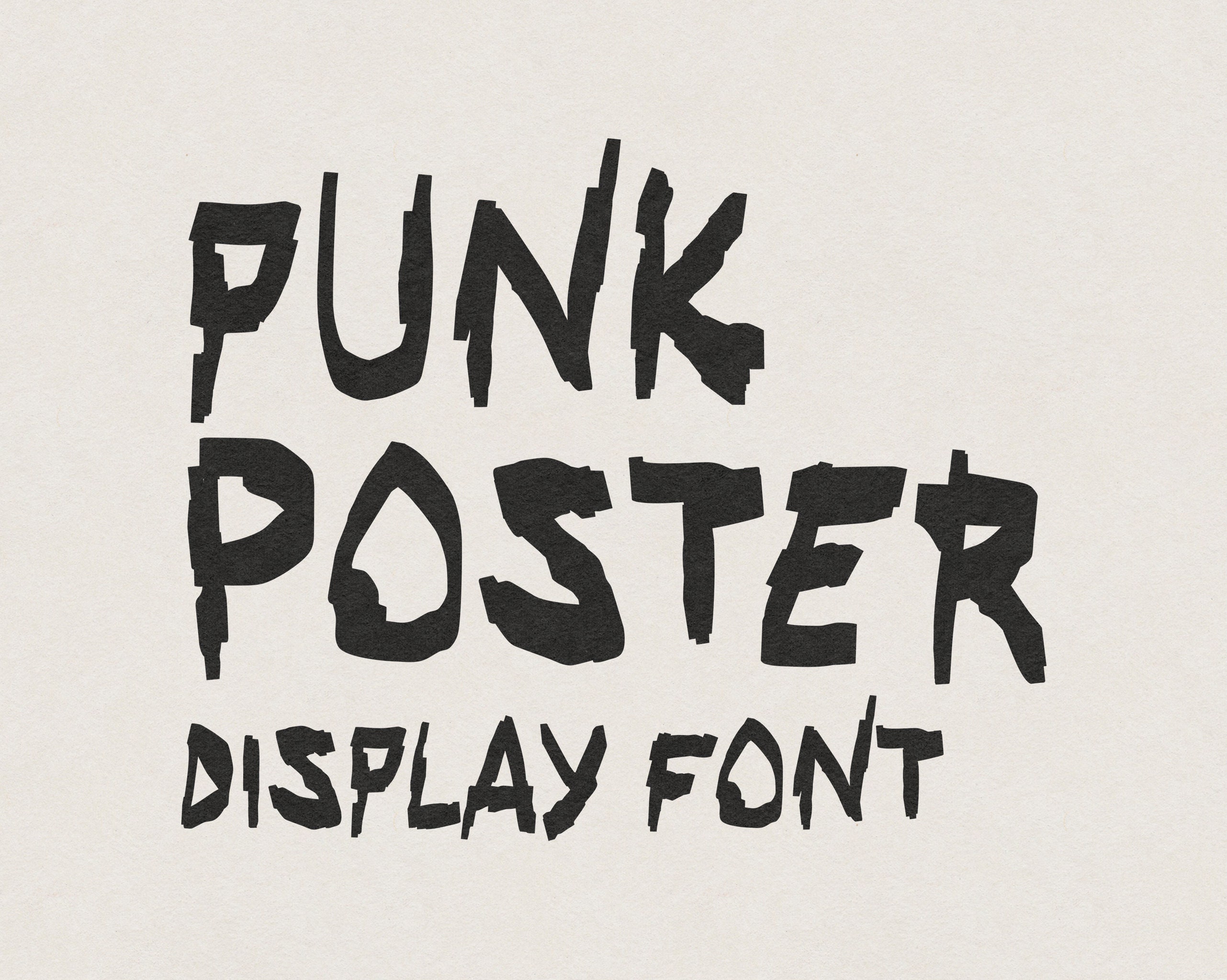Punk Poster: Trendy Handwritten Font | Modern Calligraphy, Brush ...