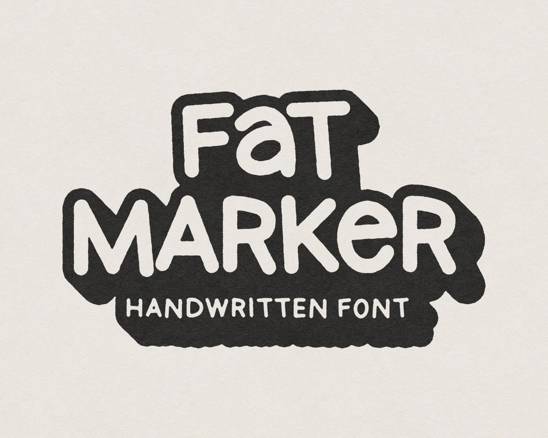 Fat Marker Trendy Handwritten Font Modern Calligraphy, Brush, Script