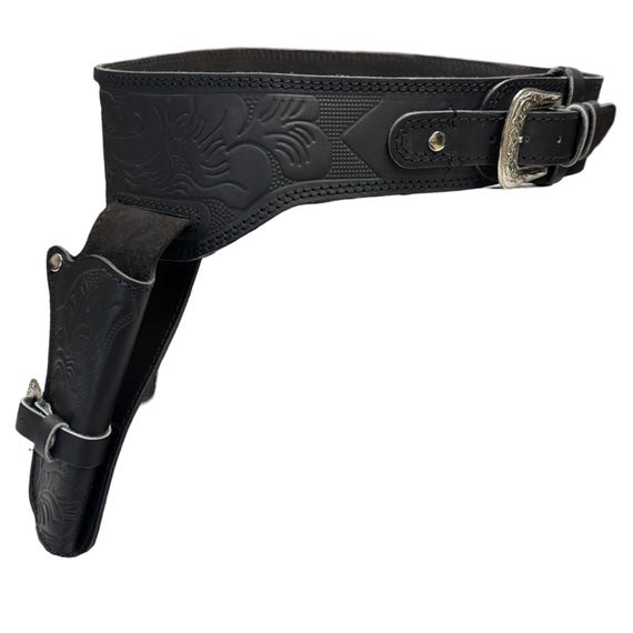 Holstergürtel Patronenschlaufen Westernholster Echt Leder Lederholster Holster Schwarz