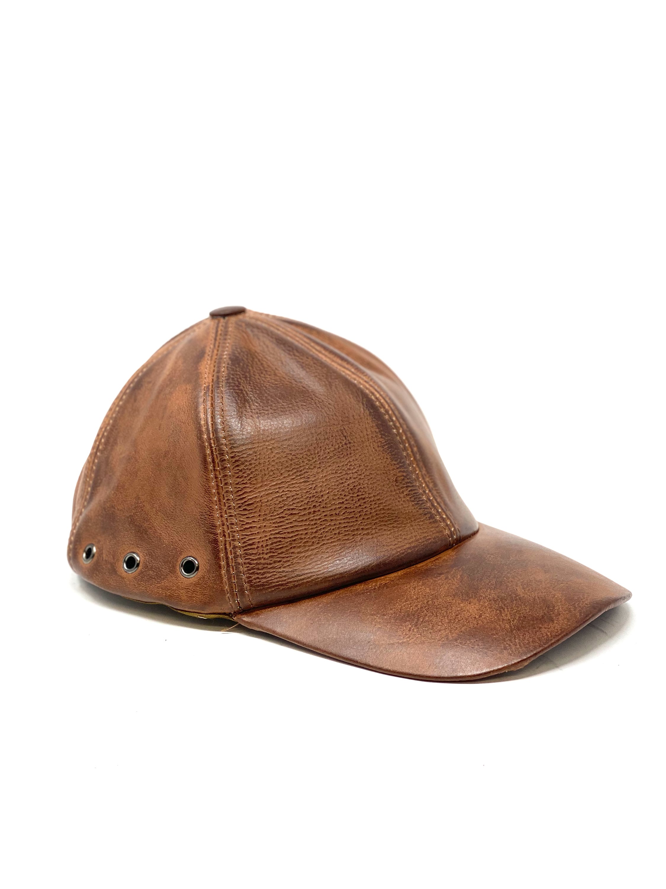 BASEBALL CAP LEDER Outdoor Biker Kappe Lederkappe Käppi Unisex
