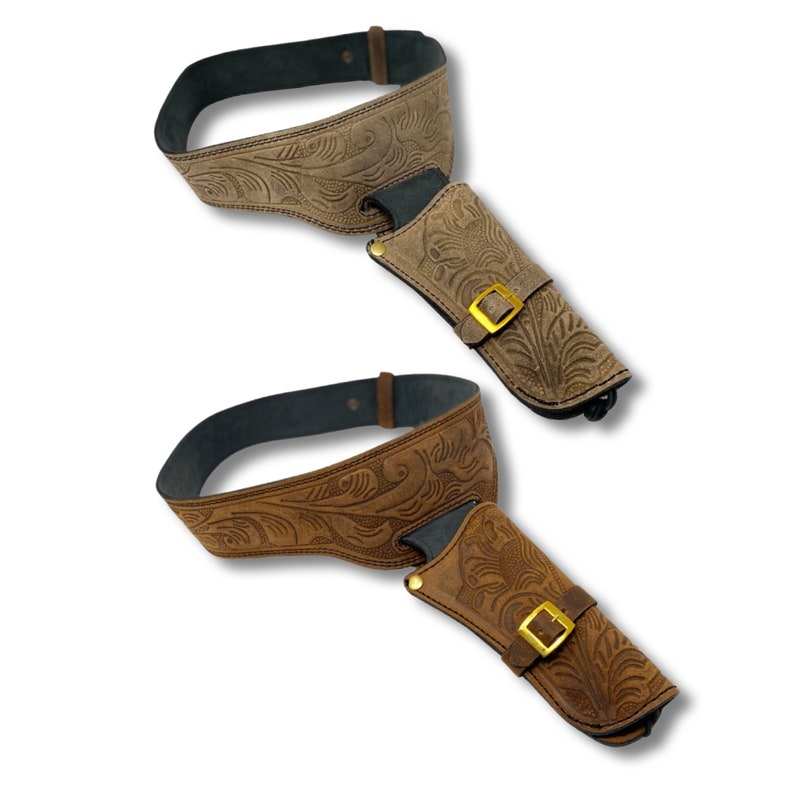 Holster Belt, Cartridge Loops, Western Holster, Genuine Leather