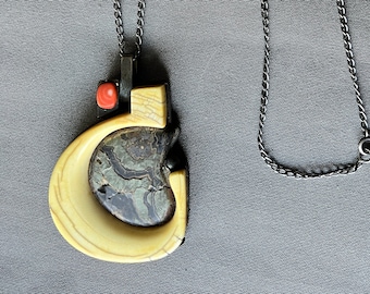 Sterling Native Pendant , Navajo , Signed
