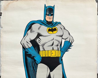 Vintage Batman The Caped Crusader comic book poster, original from 1966