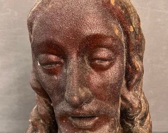 Mold of a religious image maker with a positive still inside, religious sculpture, Christ, old Malaga