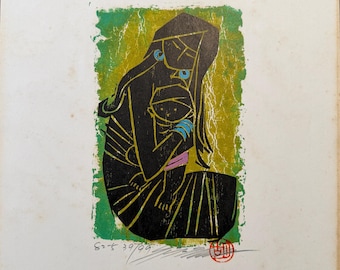 Hu Te Hsin, signed and numbered print, 1982, Malaysia, Ampang Gallery, Kuala Lumpur, R671