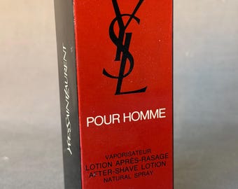 Vintage pour homme by Yves Saint Laurent, vaporisateur lotion aprés rasage, 100 ml, new, 1980s. YSL.