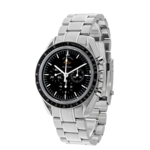 OMEGA Speedmaster 50th anniversary watch, for men/unisex. Year 2008, manual, box, documentation